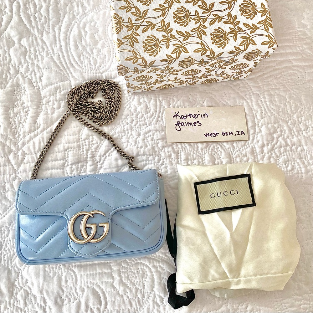 Gucci Super Mini GG Marmont Shoulder Bag
